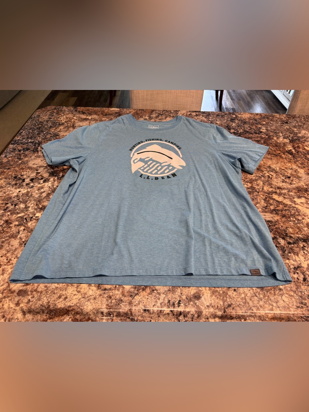 Men's Light Blue Graphic Short-Sleeve Shirt